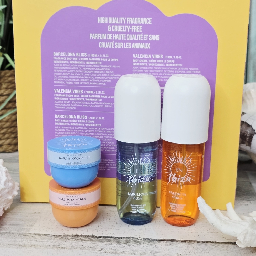 NEW Solo en Ibiza Fragrance Body Mist & Balm Set - Blue & Orange - Picture 3 of 5